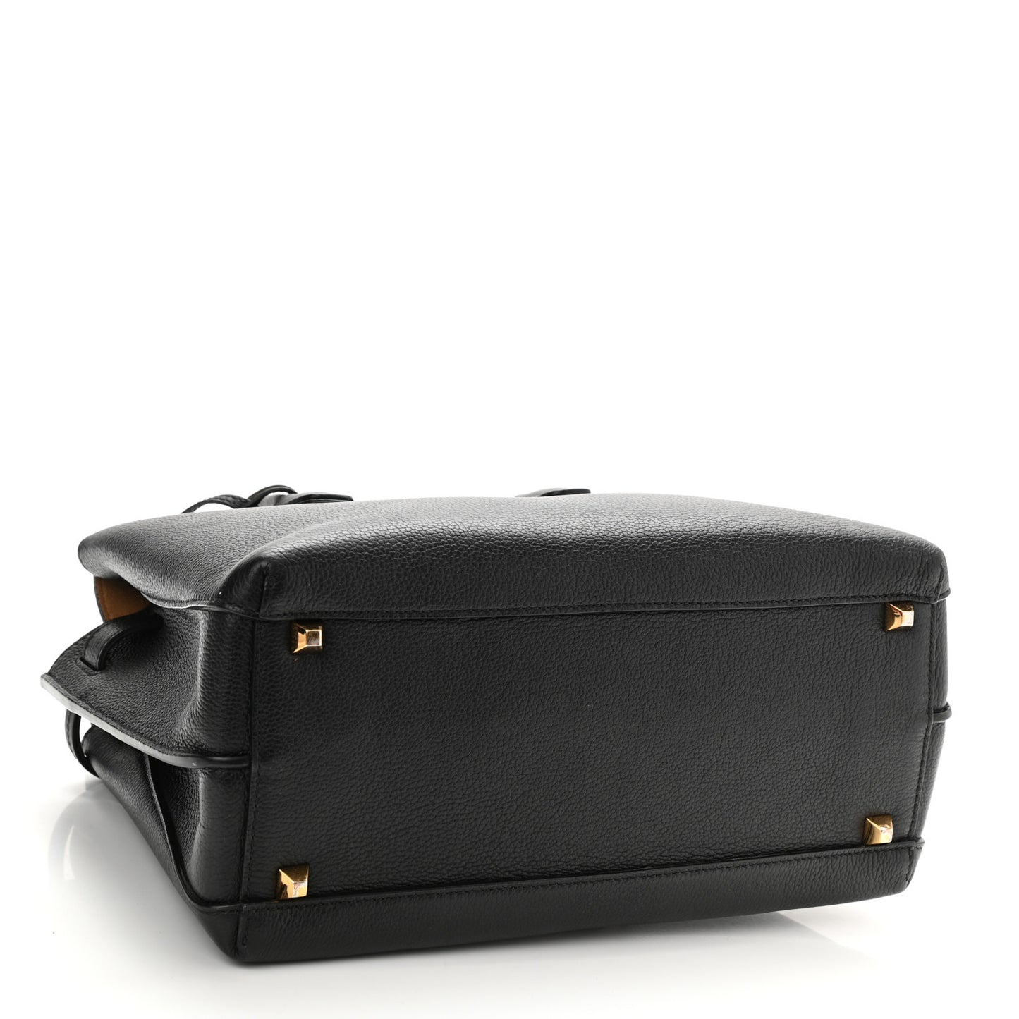 Grained Calfskin Medium Milla Tote Black