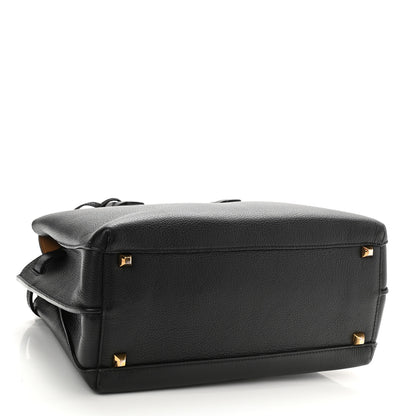 MCM Grained Calfskin Medium Milla Tote Black 4 of 7