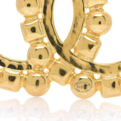 Chanel Metal Crystal Pearl CC Crystal Brooch Gold 3 of 3