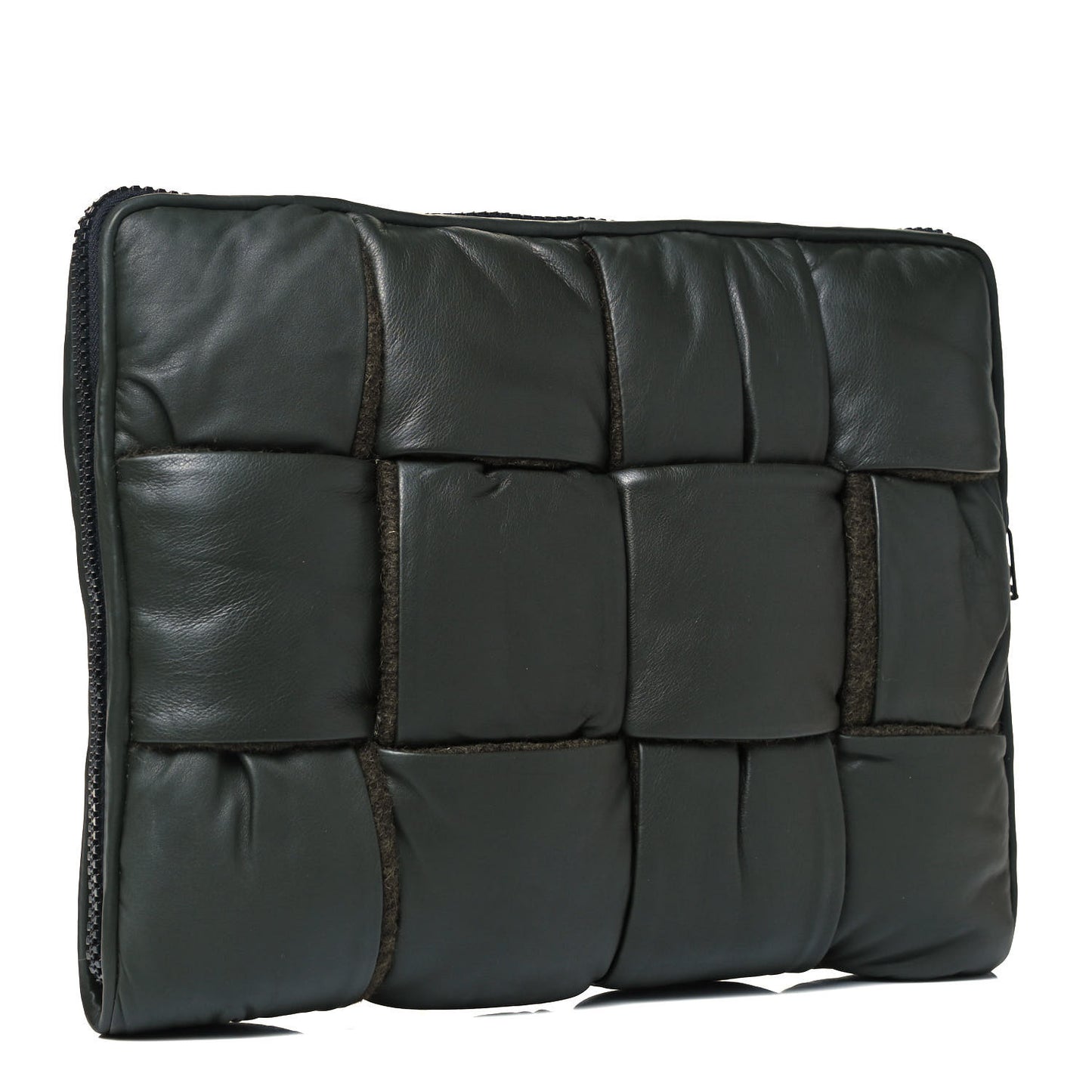 Calfskin Maxi Intrecciato Puffy Laptop Pouch Camping