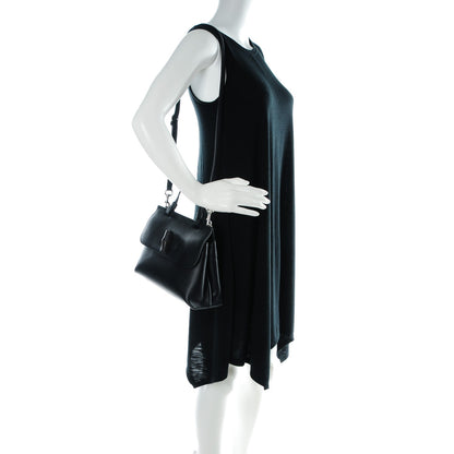 Gucci Cellarius Calfskin Small Bamboo Daily Top Handle Bag Black 2 of 6