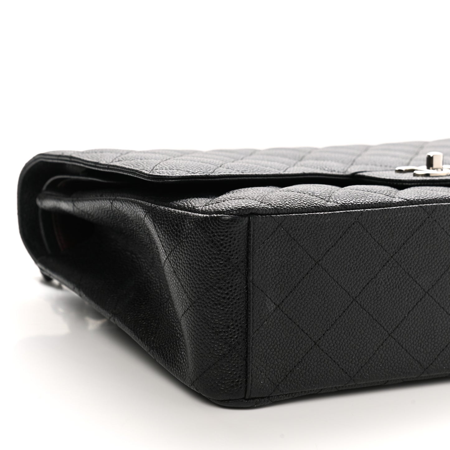 Caviar Quilted Maxi Double Flap Black