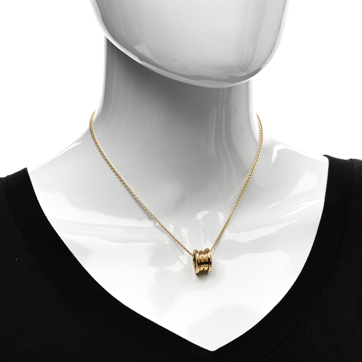 Bulgari 18K Yellow Gold B.Zero1 Pendant Necklace 2 of 5