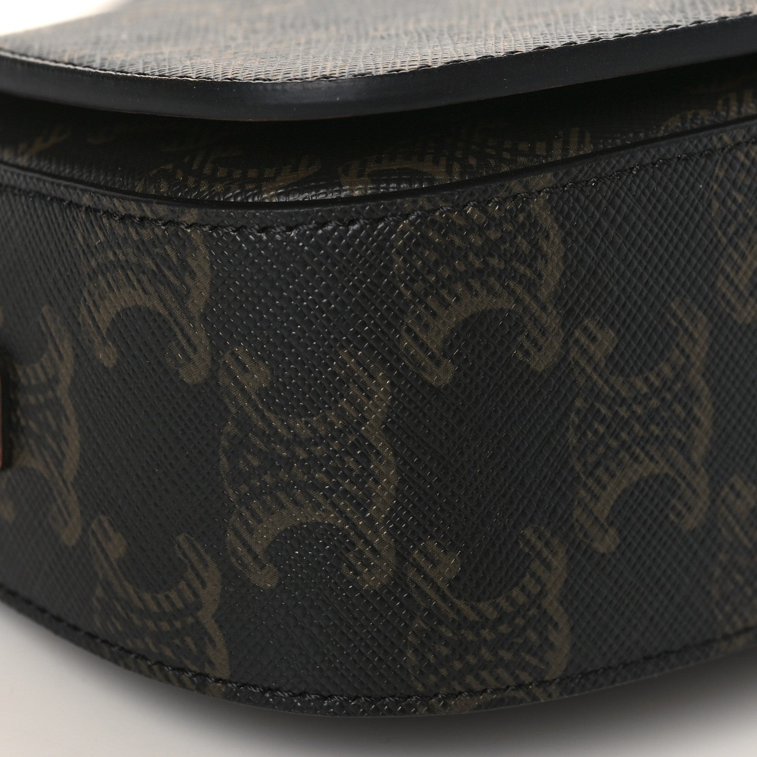 Celine Triomphe Canvas Calfskin Tabou Clutch on Strap Tan 7 of 8