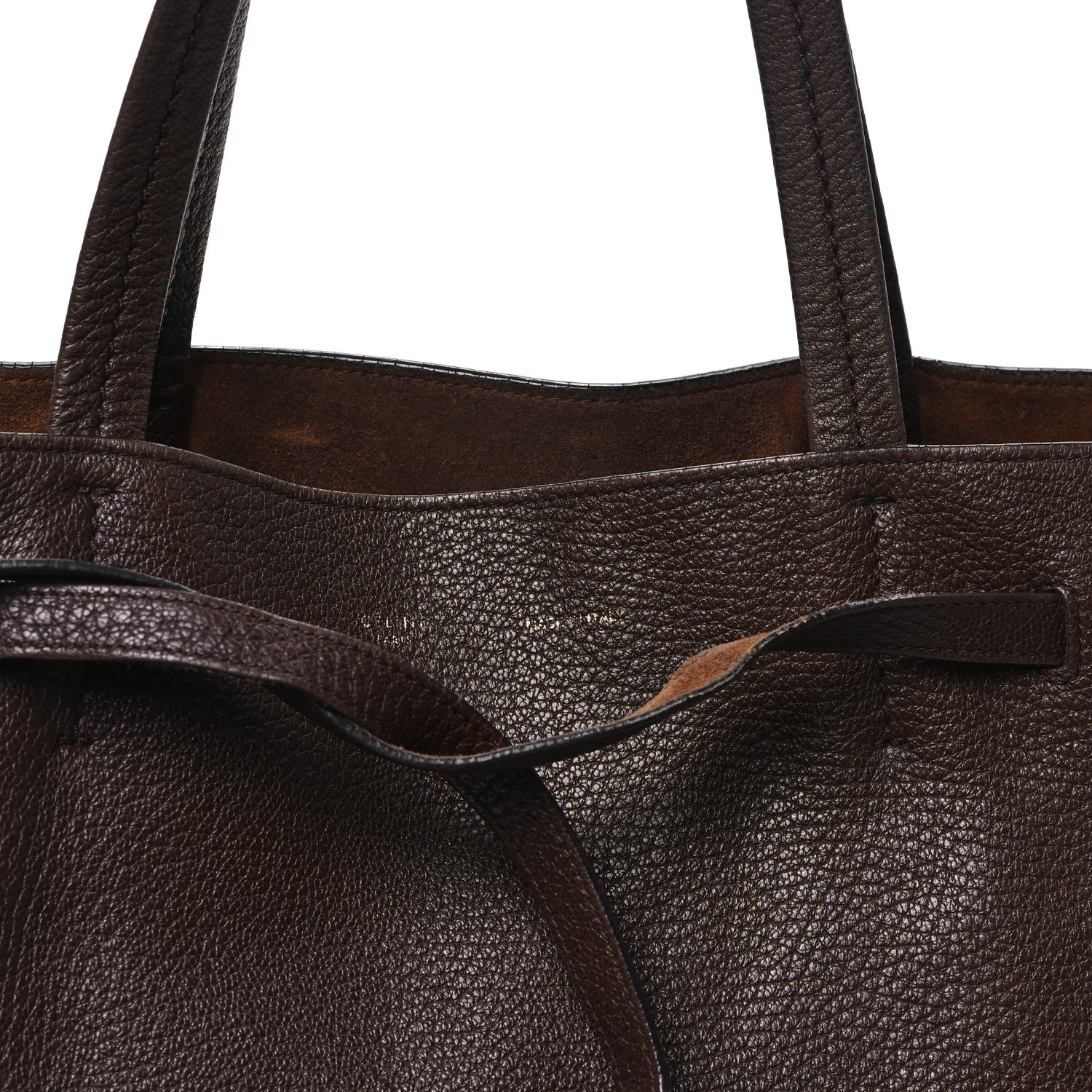 Celine Soft Grained Calfskin Small Belt Cabas Phantom Brown 7 of 11