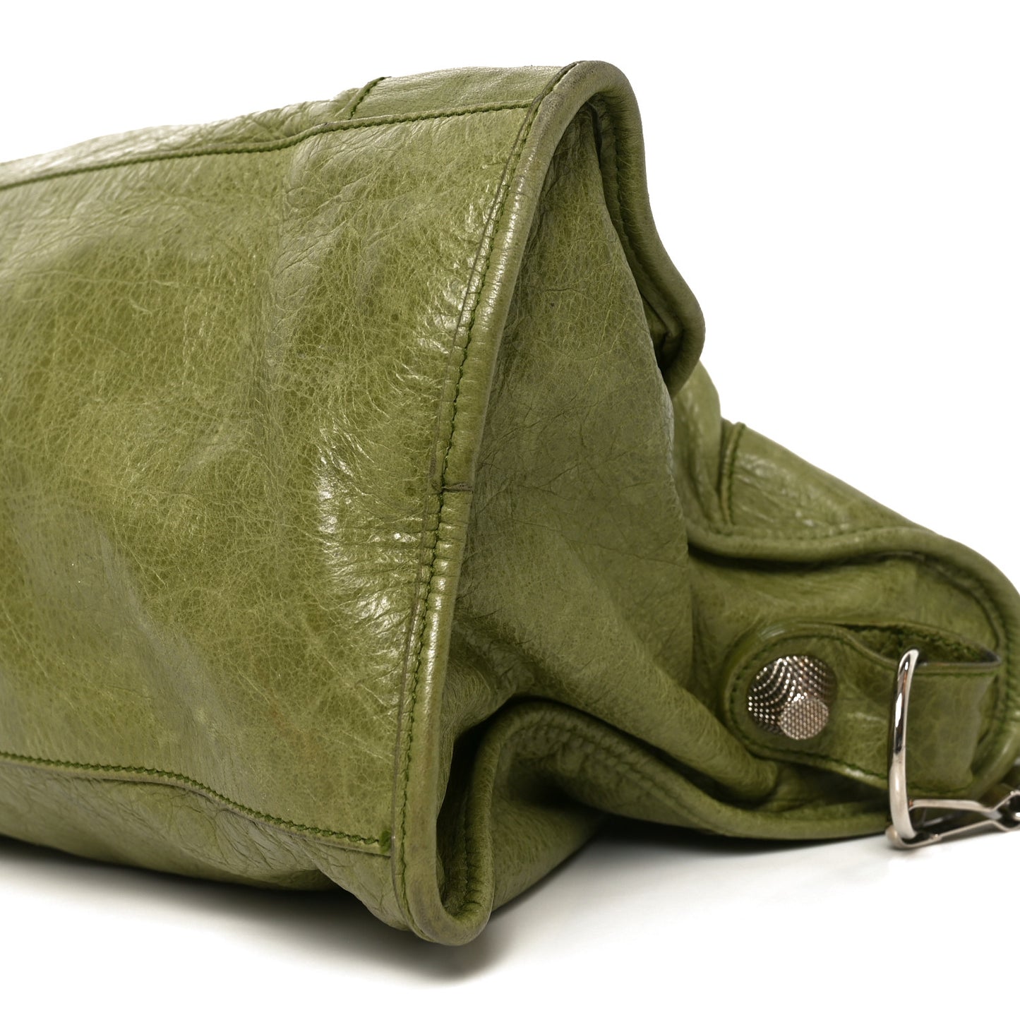 Agneau Giant 21 Silver Hardware Part Time Olive