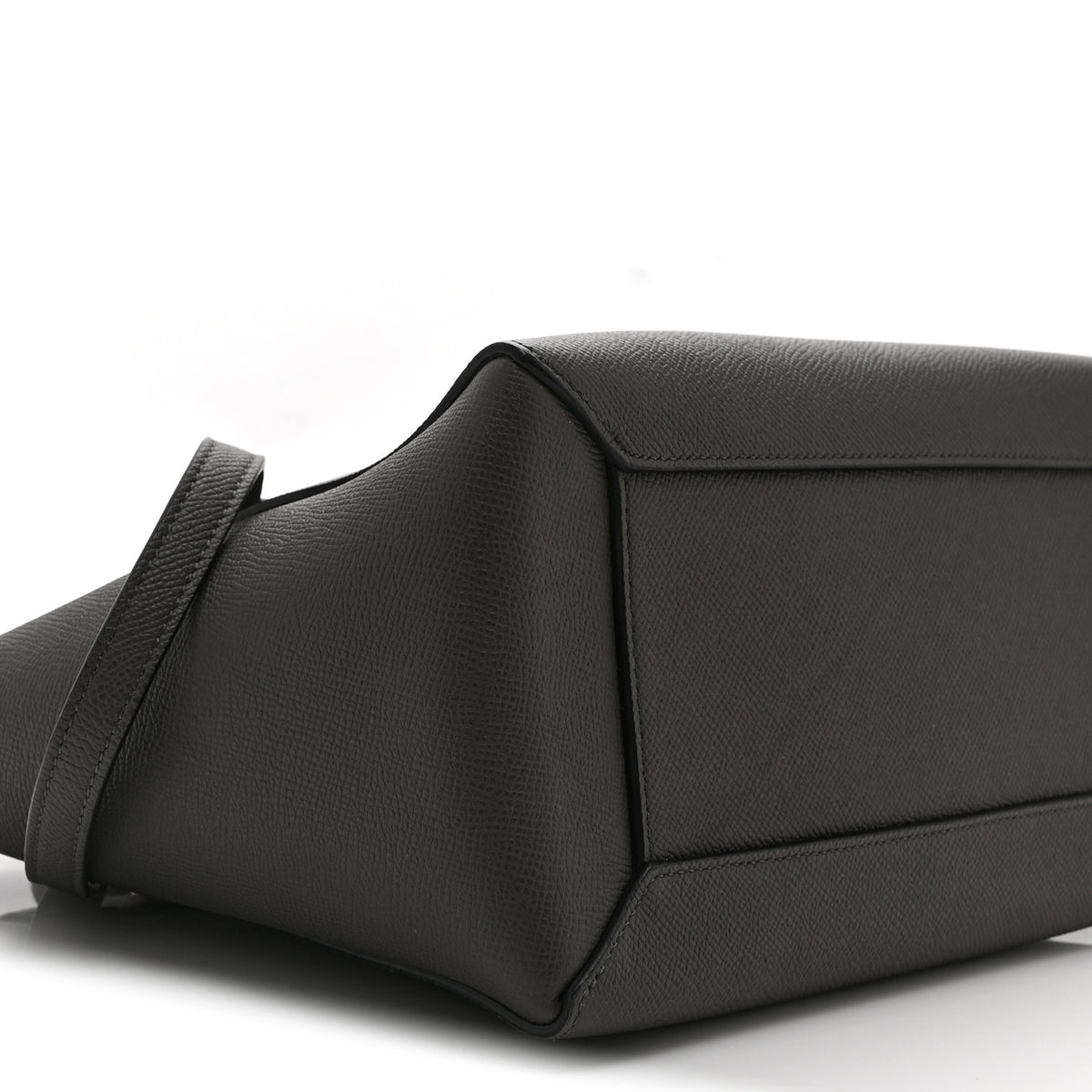 Grained Calfskin Micro Belt Bag Grey