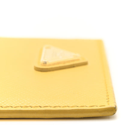 Prada Saffiano Metal Card Holder Soleil 8 of 10
