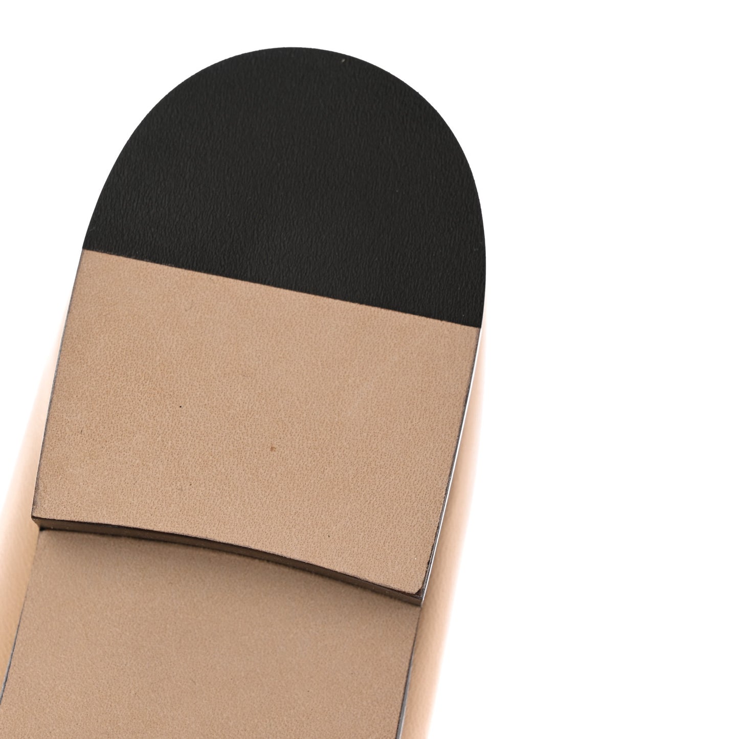 Lambskin Cap Toe CC Ballerina Flats 37.5 Beige Black