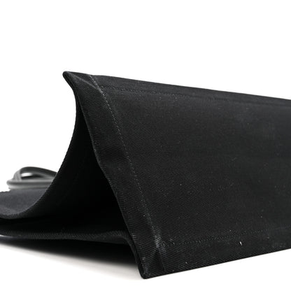 Saint Laurent Linen Calfskin Rive Gauche Tote Black 9 of 15