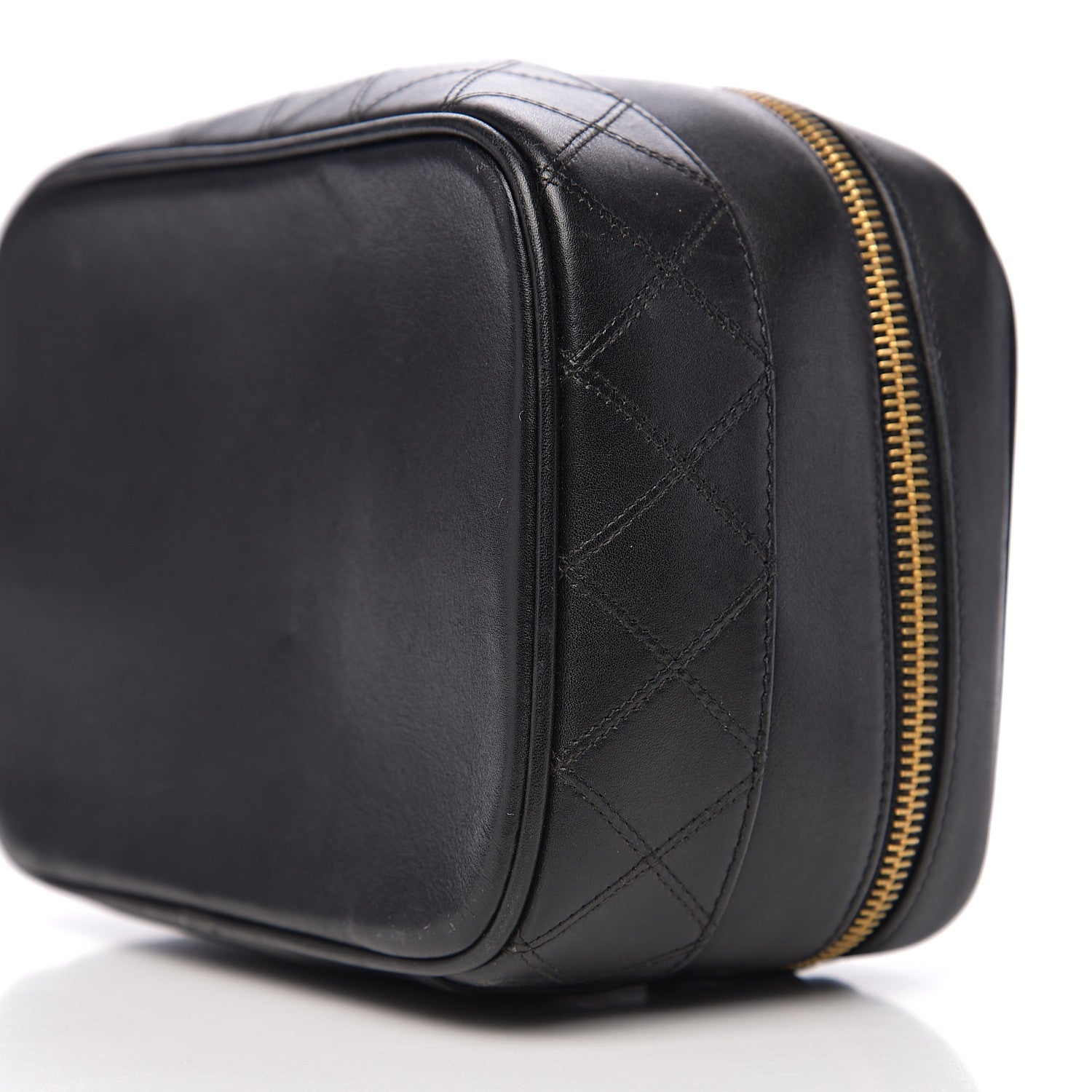 Chanel Lambskin Vanity Cosmetic Case Black 9 of 10