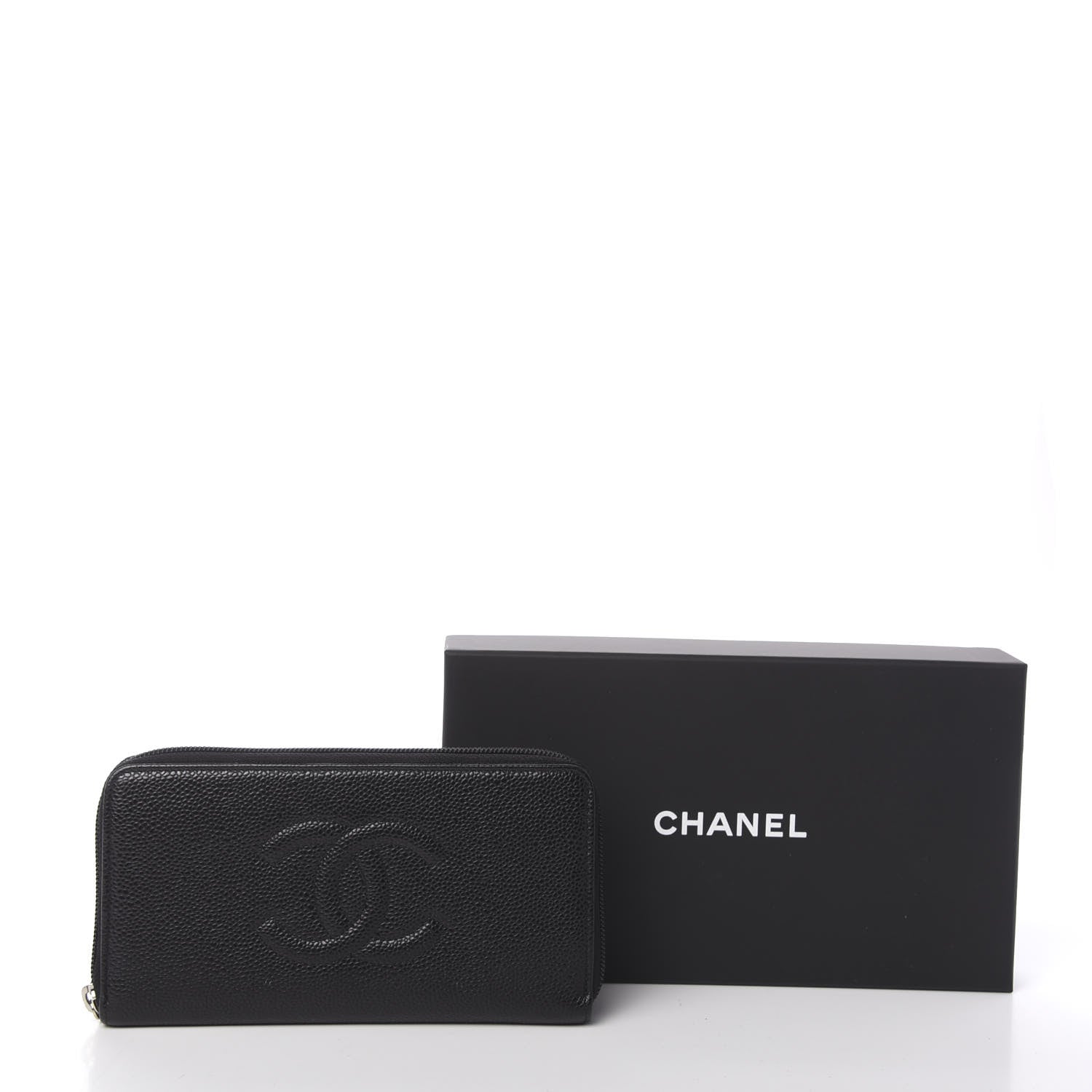 Chanel Caviar Large Timeless CC Zip Around Wallet Black 9 of 9
