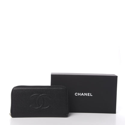 Chanel Caviar Large Timeless CC Zip Around Wallet Black 9 of 9