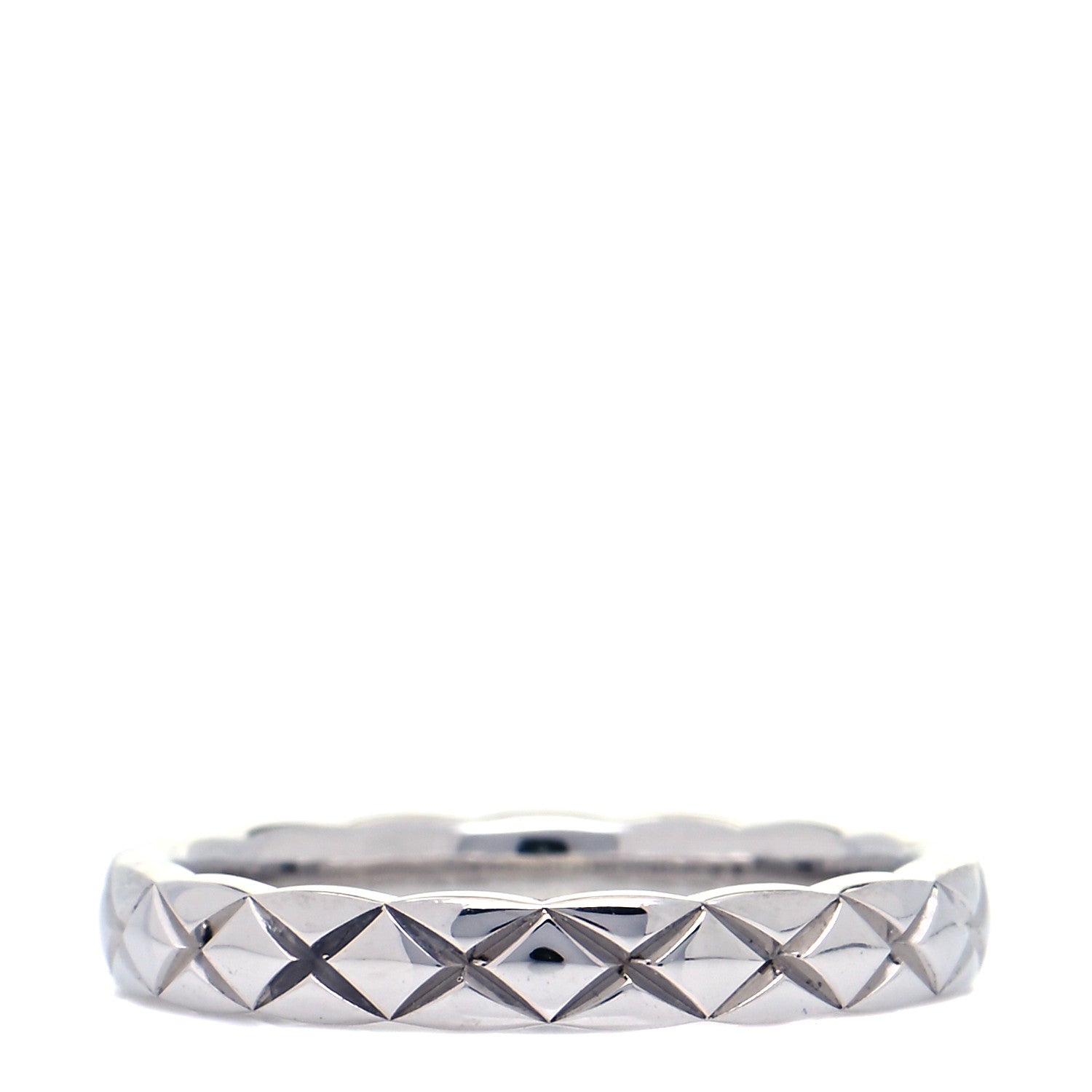 Chanel Platinum Diamond Mini Coco Crush Ring 47 4 3 of 6