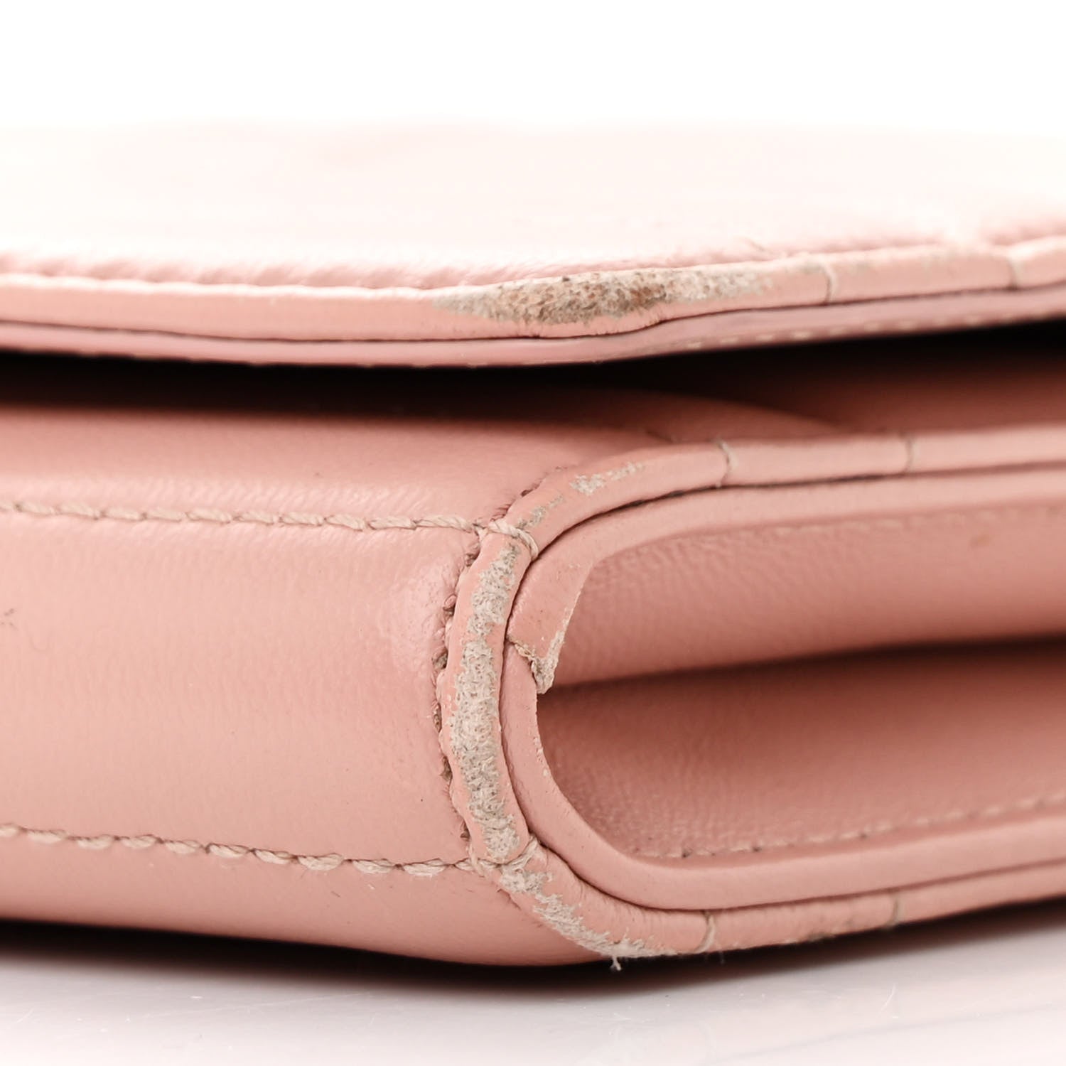 Burberry Lambskin Quilted Lola Chain Wallet Blush Pink 9 of 12