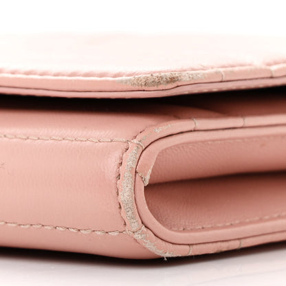 Burberry Lambskin Quilted Lola Chain Wallet Blush Pink 9 of 12