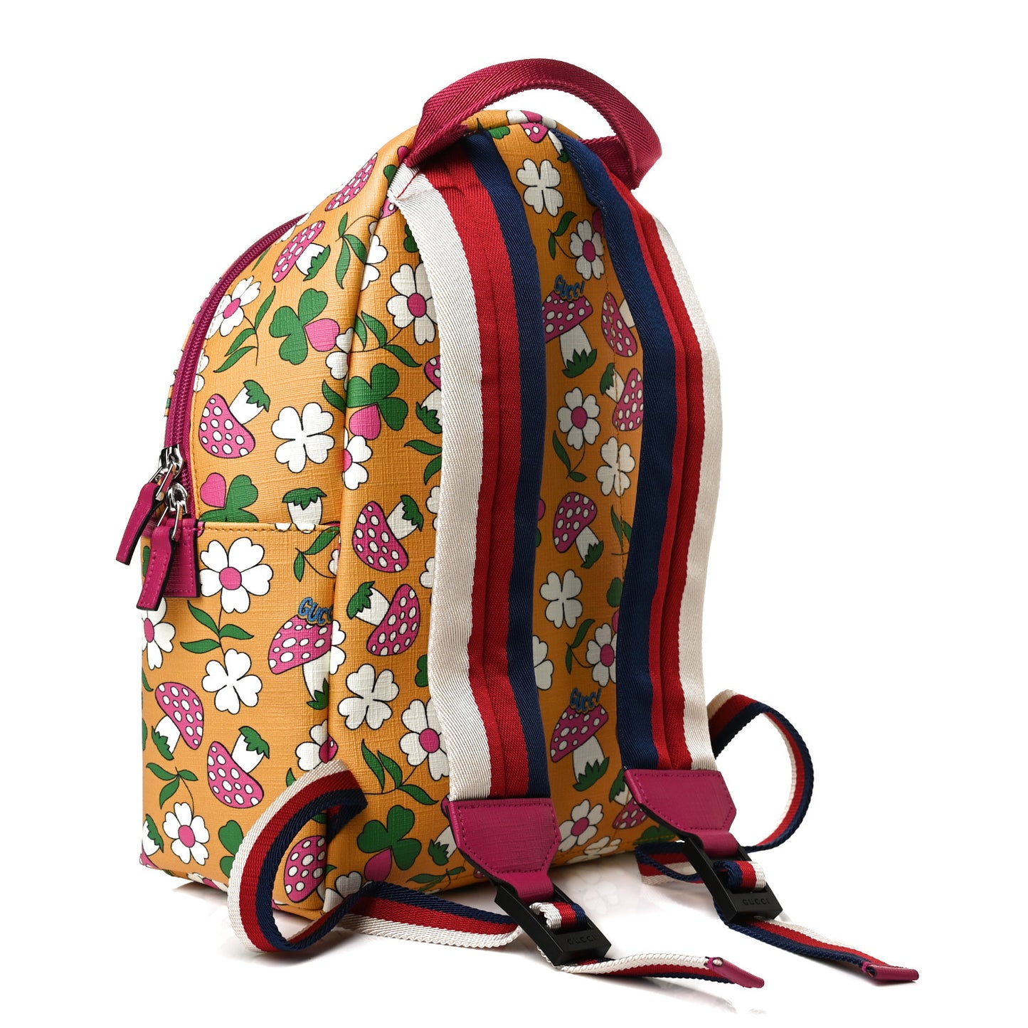 Canvas Childrens Flower Mushroom Print Backpack