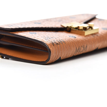 MCM Visetos Large Patricia Wallet On Chain Cognac 8 of 11