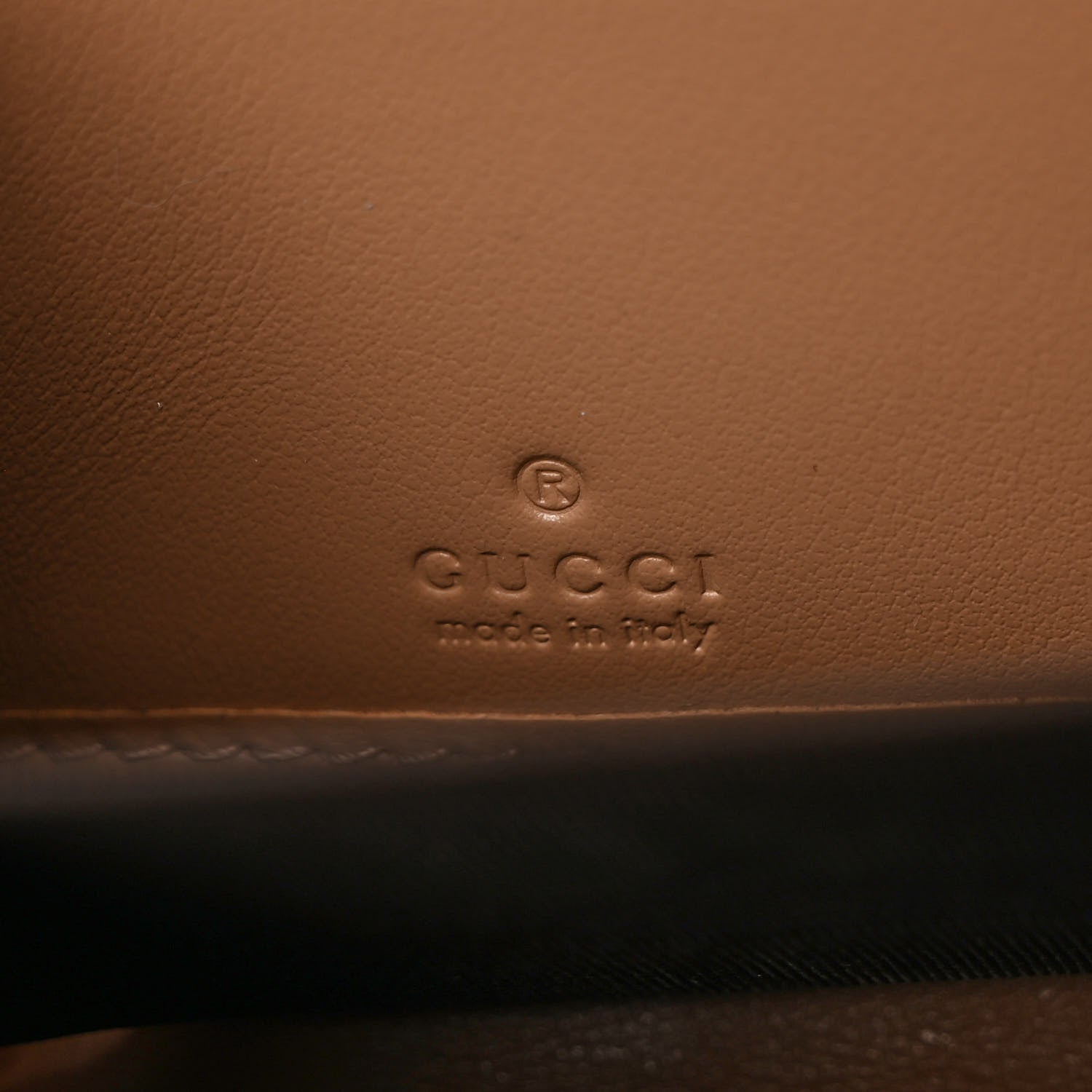 Gucci Calfskin Matelasse Monochrome GG Marmont Zip Around Wallet Camelia 6 of 6