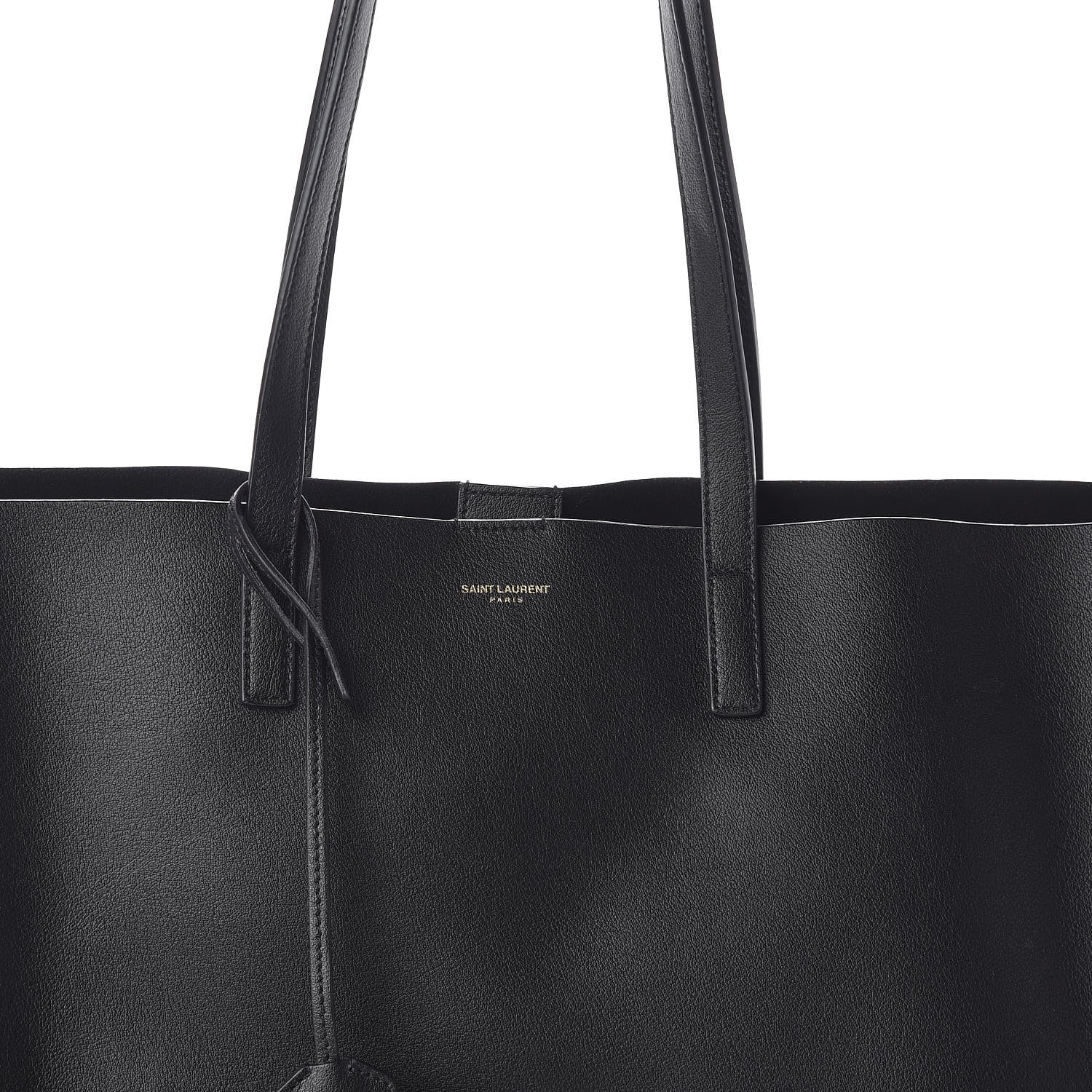 Saint Laurent Calfskin Large Shopping Tote Black 7 of 9