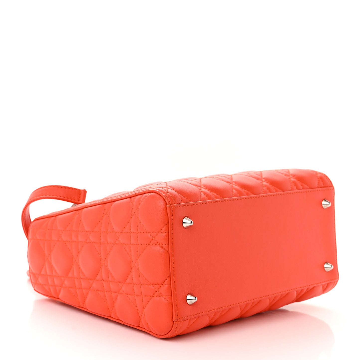 Lambskin Cannage Medium Lady Dior Orange