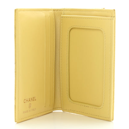 Chanel Caviar Quilted Card Holder Wallet Yellow 6 of 11