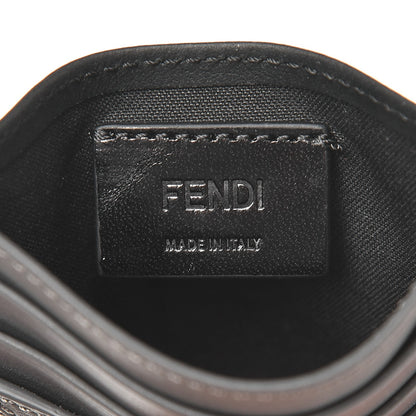 Fendi Vitello Century Elite Monster Eyes Card Holder Asfalto Graphite 6 of 6