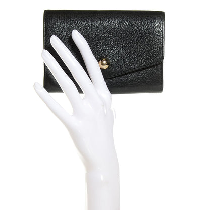 Mulberry Glossy Goatskin Dome Rivet French Purse Wallet Black 2 of 11