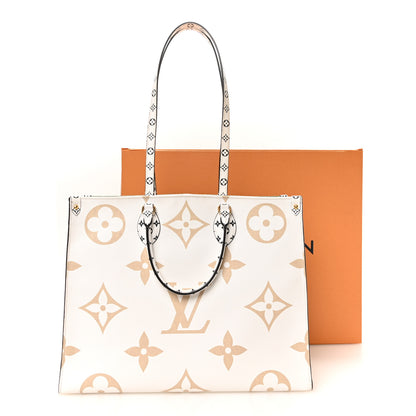 Louis Vuitton Monogram Giant Onthego GM Kaki Beige 10 of 10
