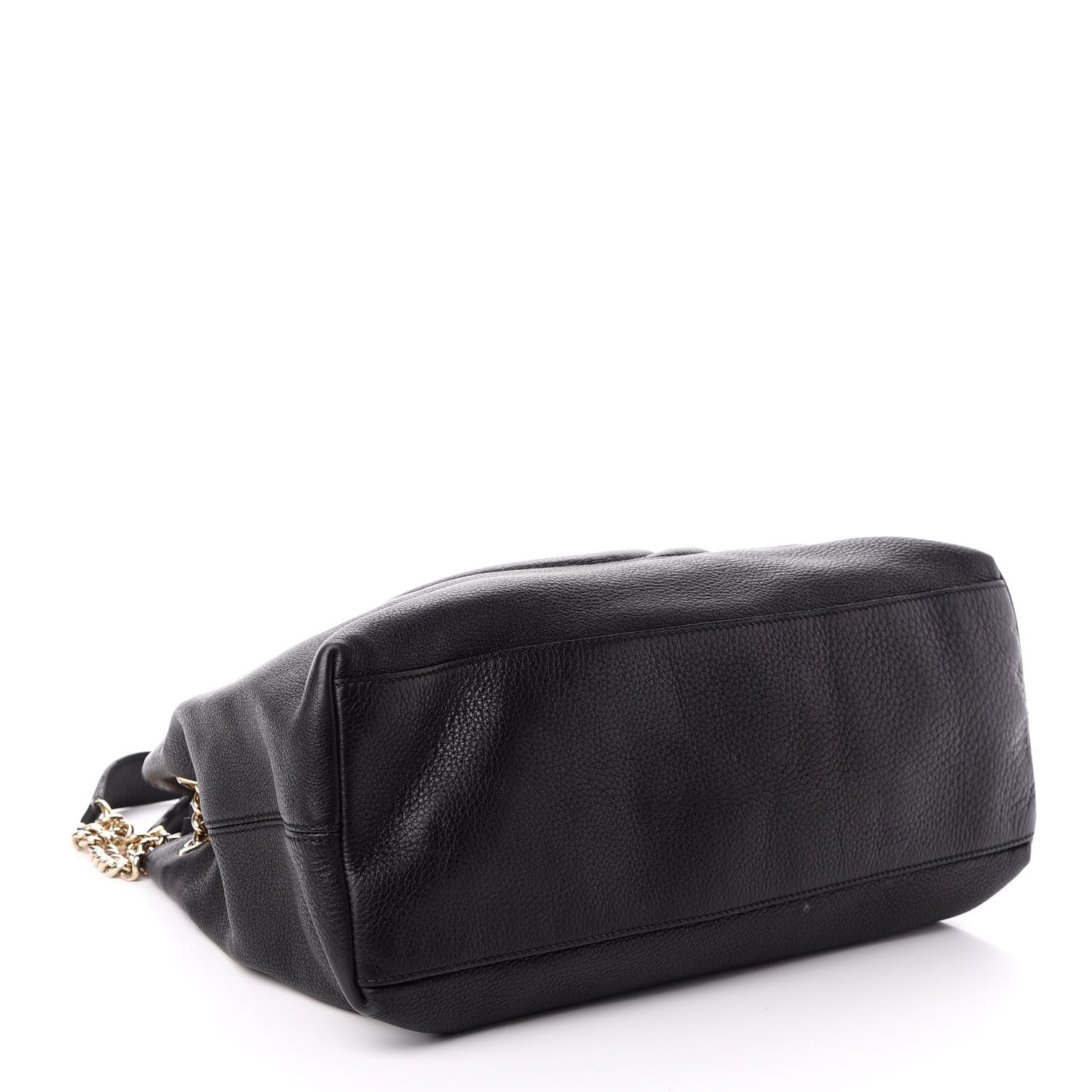 Gucci Pebbled Calfskin Medium Soho Chain Shoulder Bag Black 4 of 11