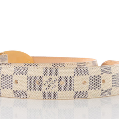 Louis Vuitton Damier Azur Voyage Belt 85 34 5 of 9