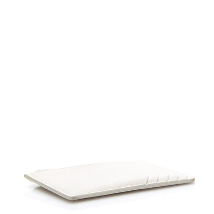 Saint Laurent Grained Calfskin 5 Fragments Zip Pouch Card Holder White 3 of 10