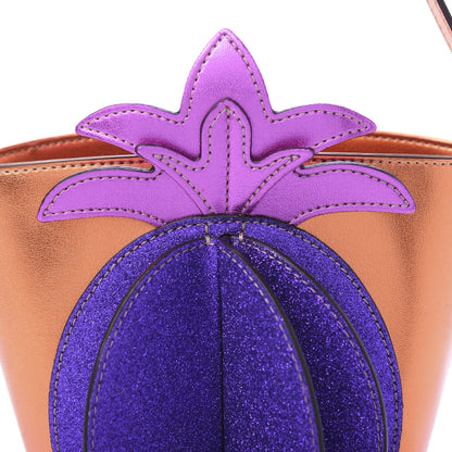 Gucci Metallic Calfskin Childrens 3-D Pineapple Tote Purple Multicolor 10 of 10