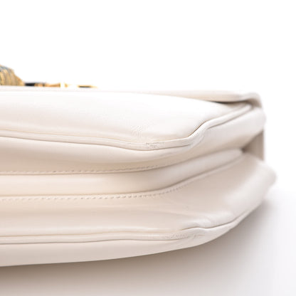 Gucci Vitello Palmellato Lux Crystal Medium Rajah Shoulder Bag Mystic White Multicolor 6 of 14