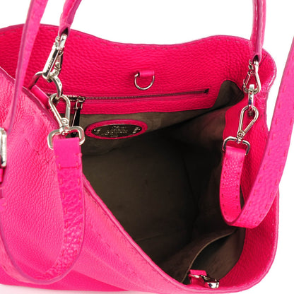 Fendi Cuoio Romano Selleria Large Anna Bucket Bag Fuxia 6 of 11