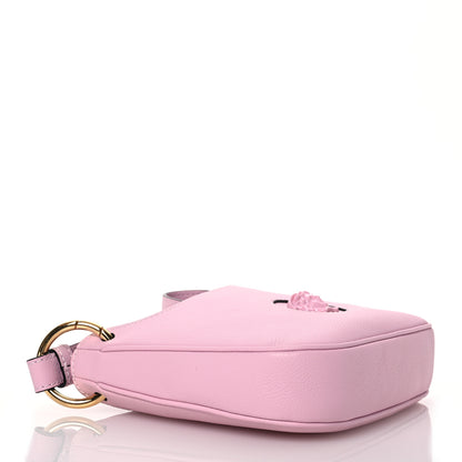 Versace Calfskin La Medusa Small Hobo Crossbody Pink 4 of 12