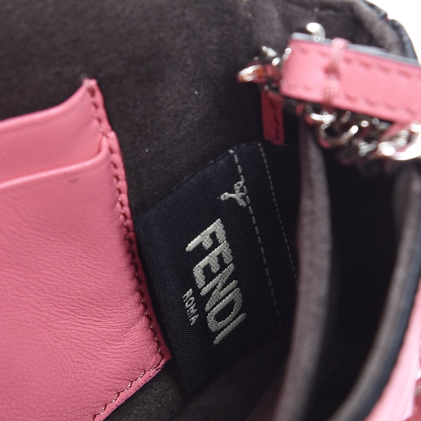 Nappa Rabbit Fox Fur Micro Buggie Baguette Rosa Fluo Multicolor