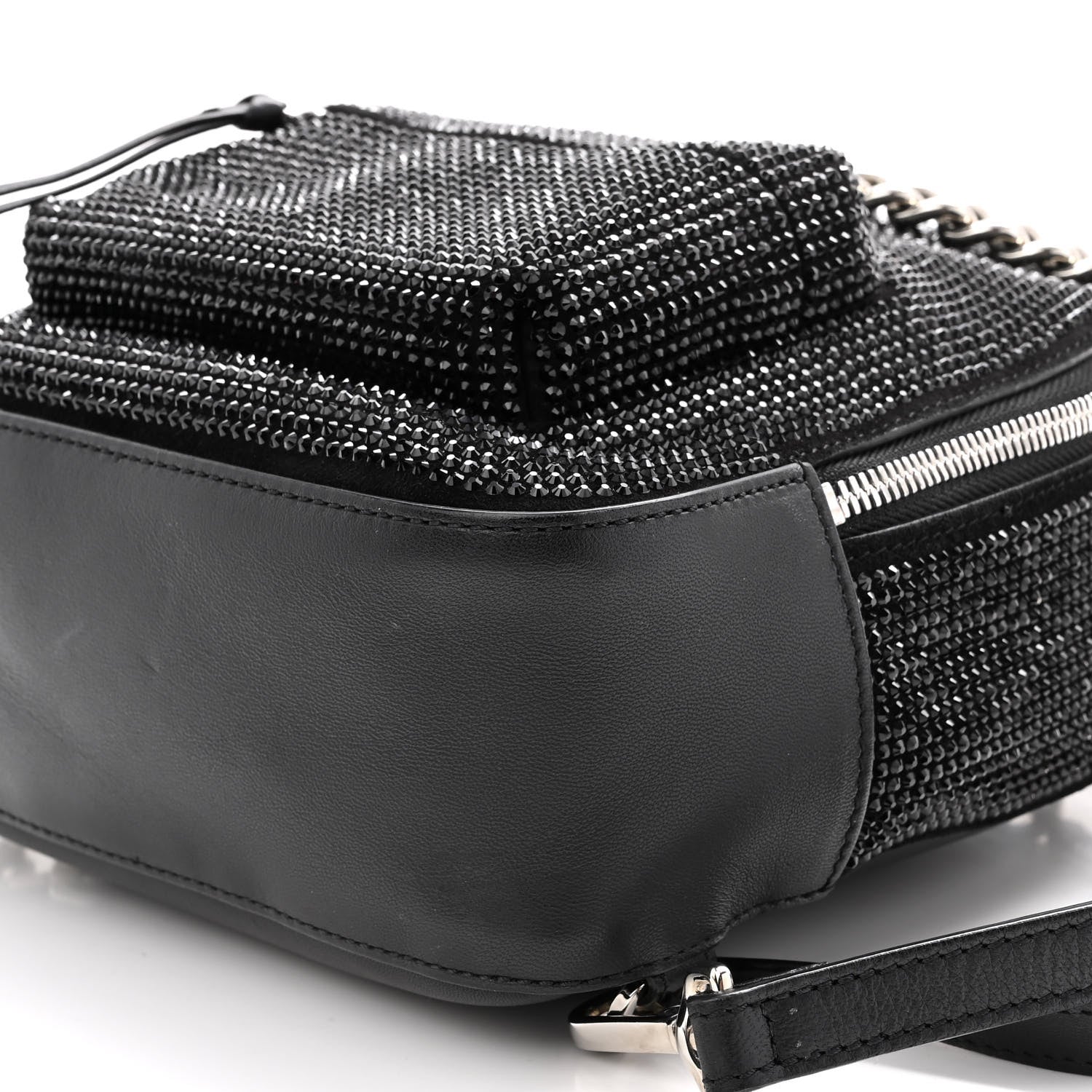 Versace Calfskin Palazzo Crystal Medusa Backpack Black 9 of 10