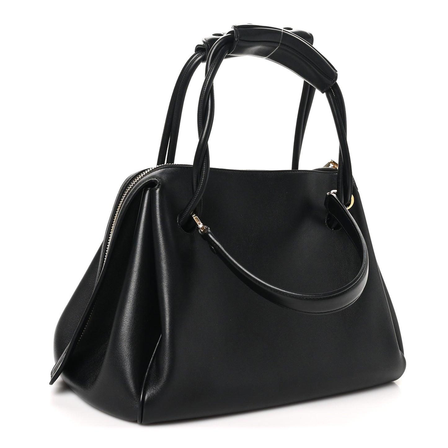 Supple Calfskin Medium Madrid Bag Black