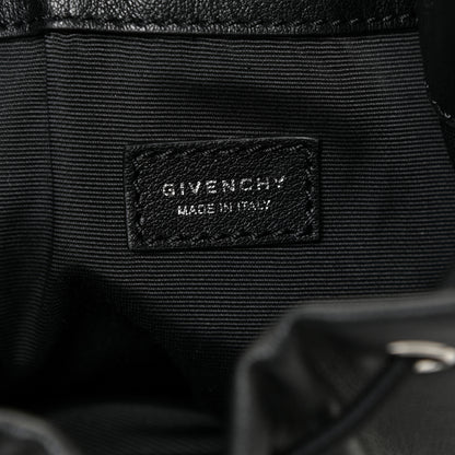 Givenchy Calfskin Spiked Drawstring Bucket Bag Black 6 of 9