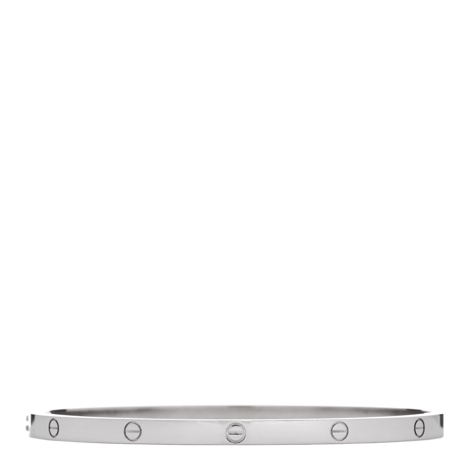 Cartier 18K White Gold Small LOVE Bracelet 18 2 of 8