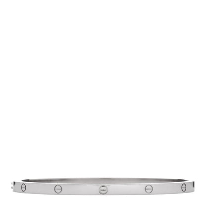 Cartier 18K White Gold Small LOVE Bracelet 18 2 of 8