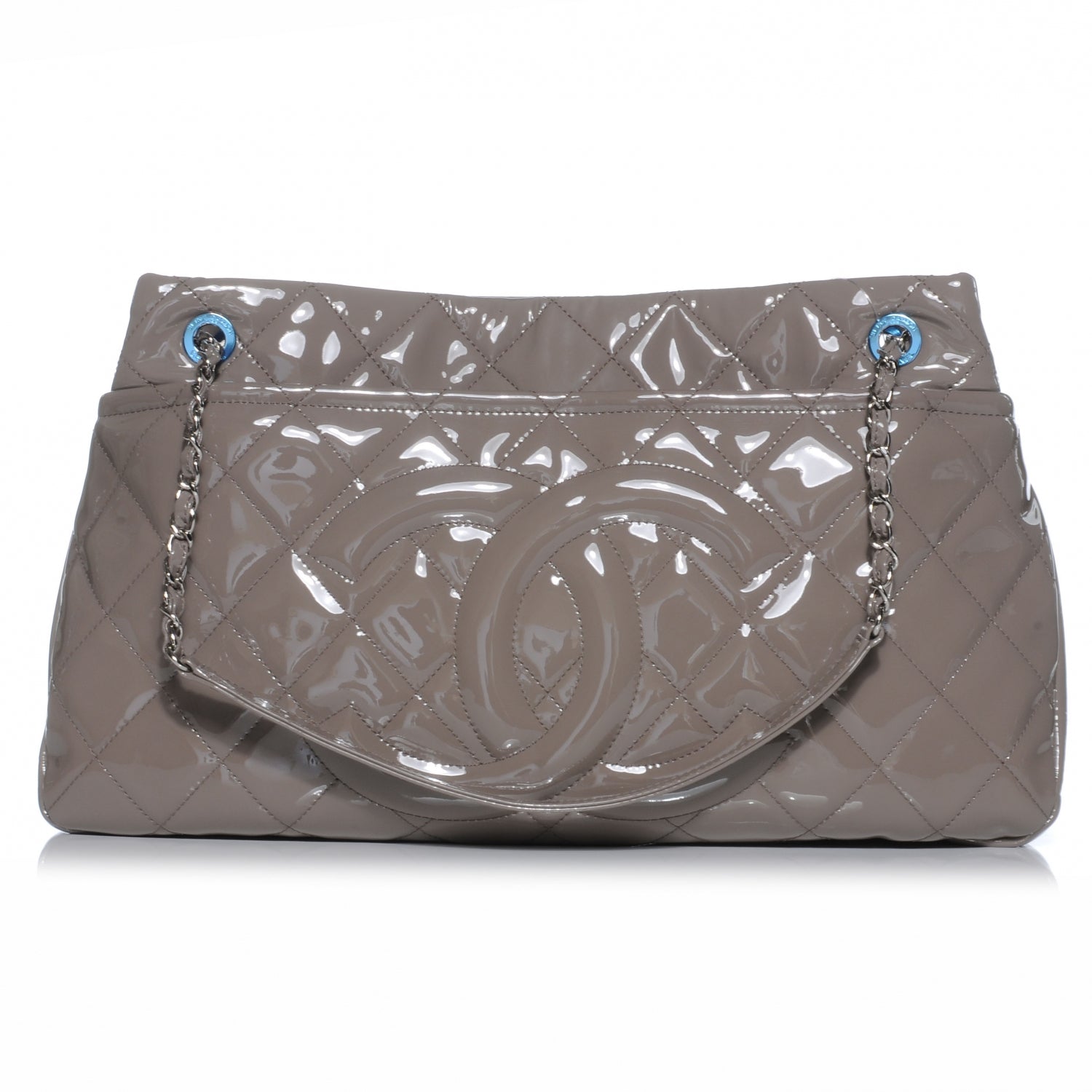 Chanel Patent Timeless CC Tote Light Grey 1 of 7