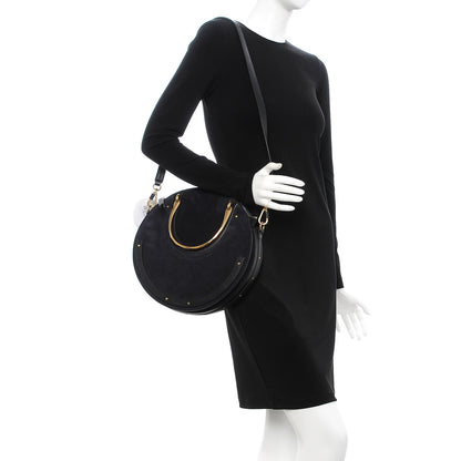Chloe Calfskin Suede Medium Pixie Bag Full Blue 2 of 8