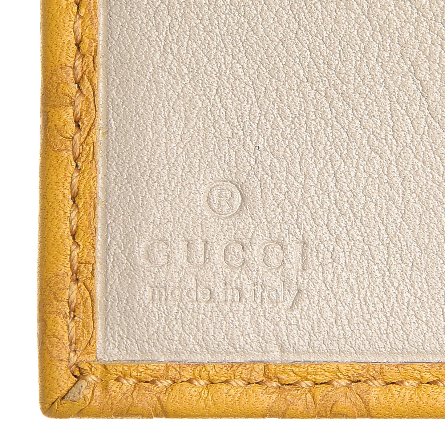 Microguccissima Bi-Fold Wallet Bumblebee Dark Orange Mystic White