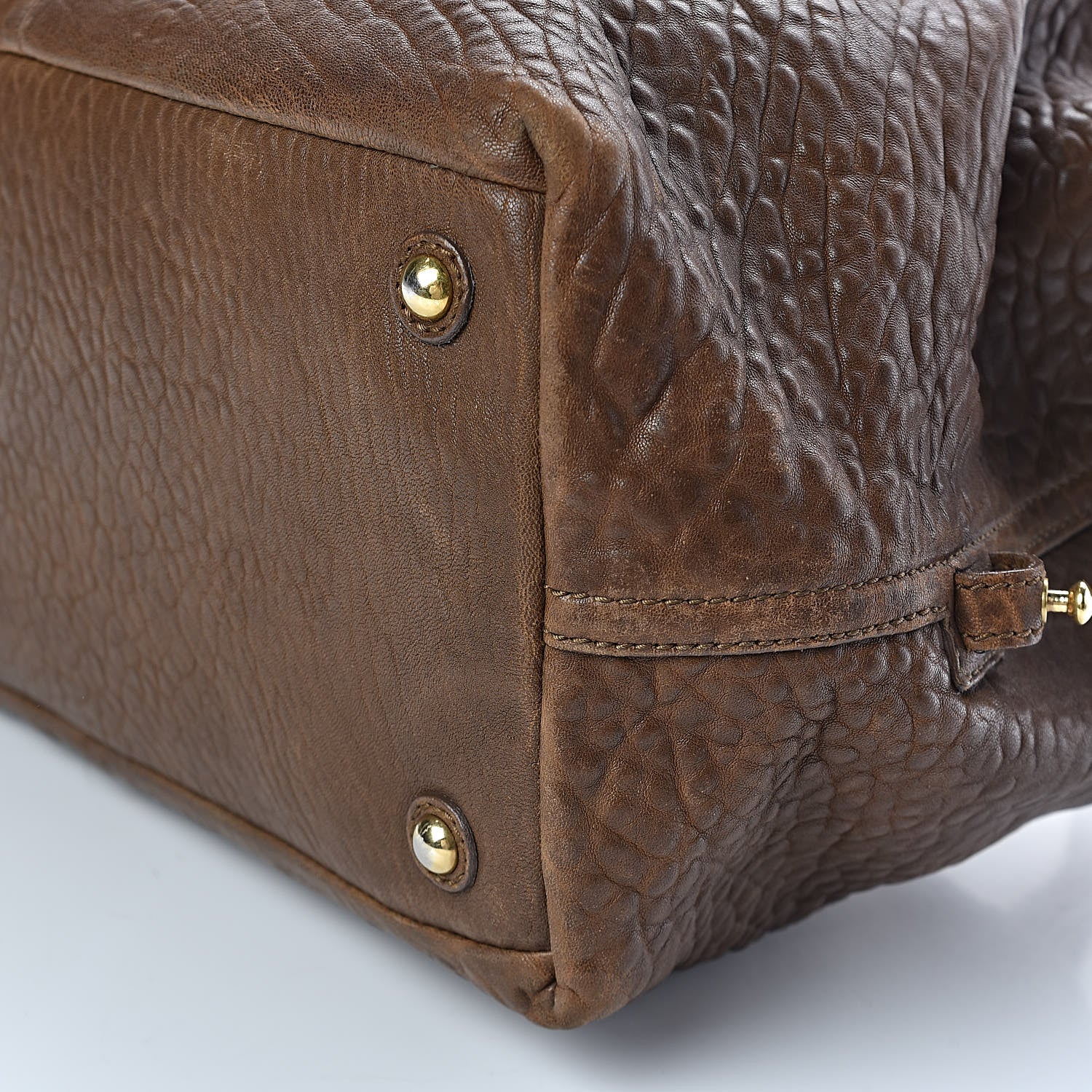 Saint Laurent Pebbled Lambskin Medium Easy Sac Brown 20 of 20