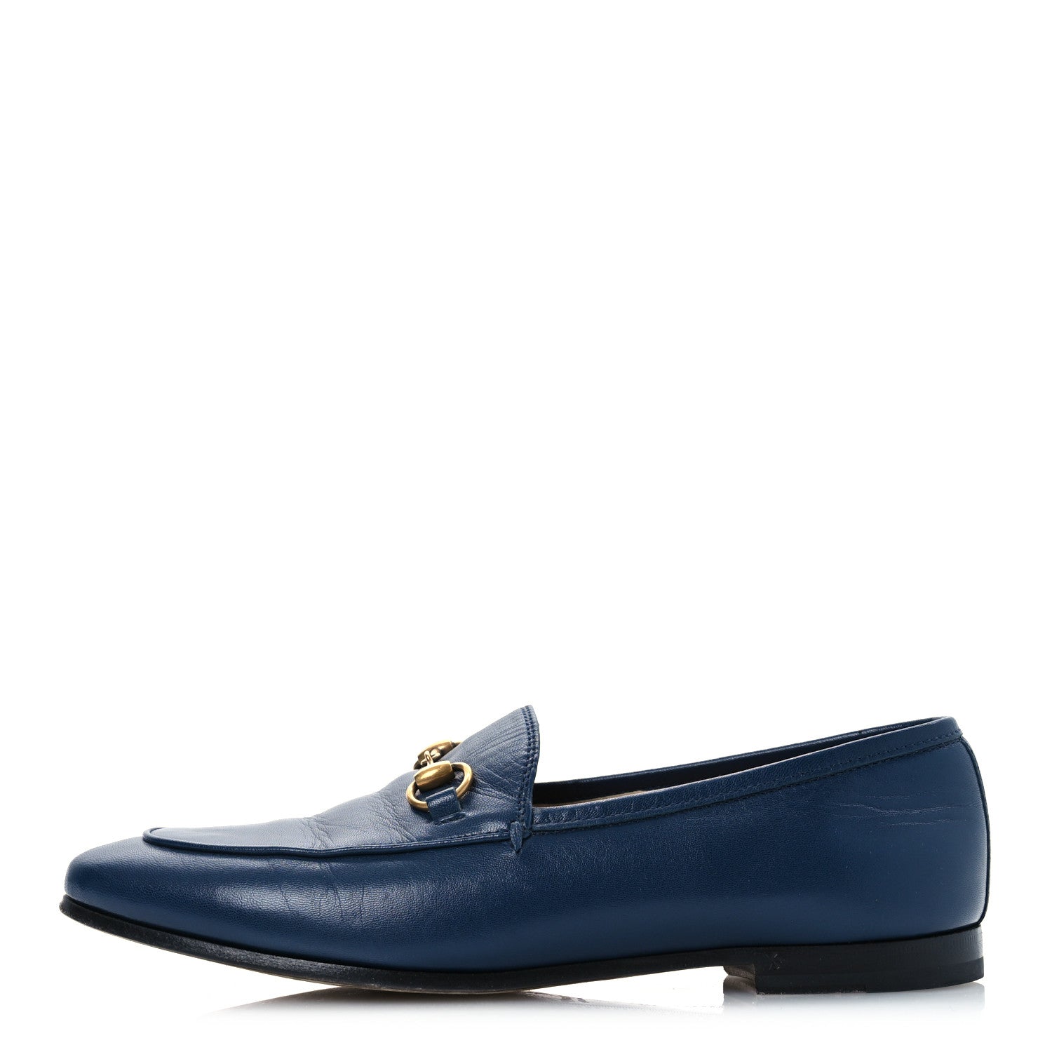 Gucci Calfskin Womens Jordaan Loafers 37 Blue Agata 1 of 14