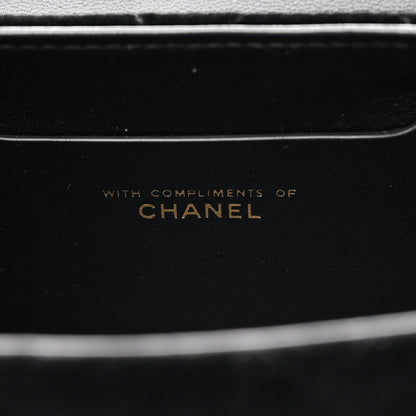 Chanel Velvet Quilted Mini Top Handle Flap Black 6 of 11