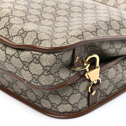 Gucci GG Supreme Monogram Azalea Calfskin Retro Interlocking G Garment Bag Beige Ebony Brown Sugar 9 of 9