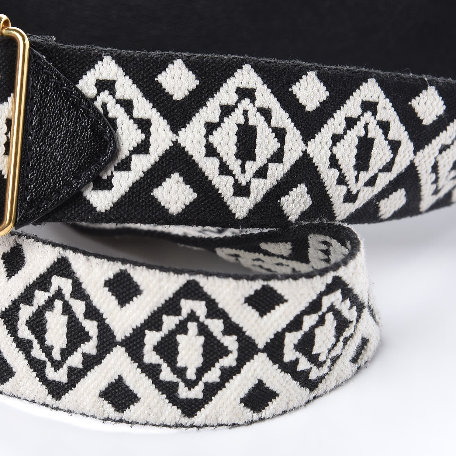 Miu Miu Goatskin Madras Crossbody Bag Black 9 of 10
